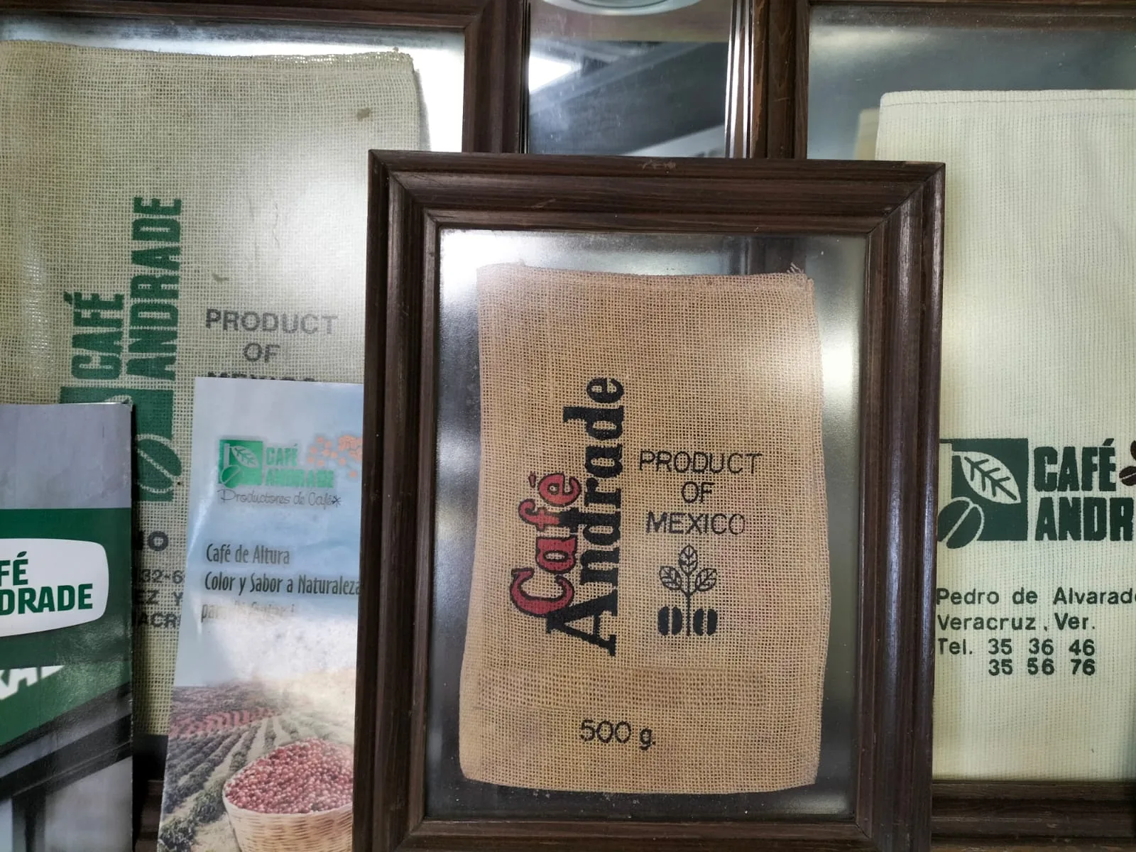 Empaques históricos de Café Andrade — Product of Mexico
