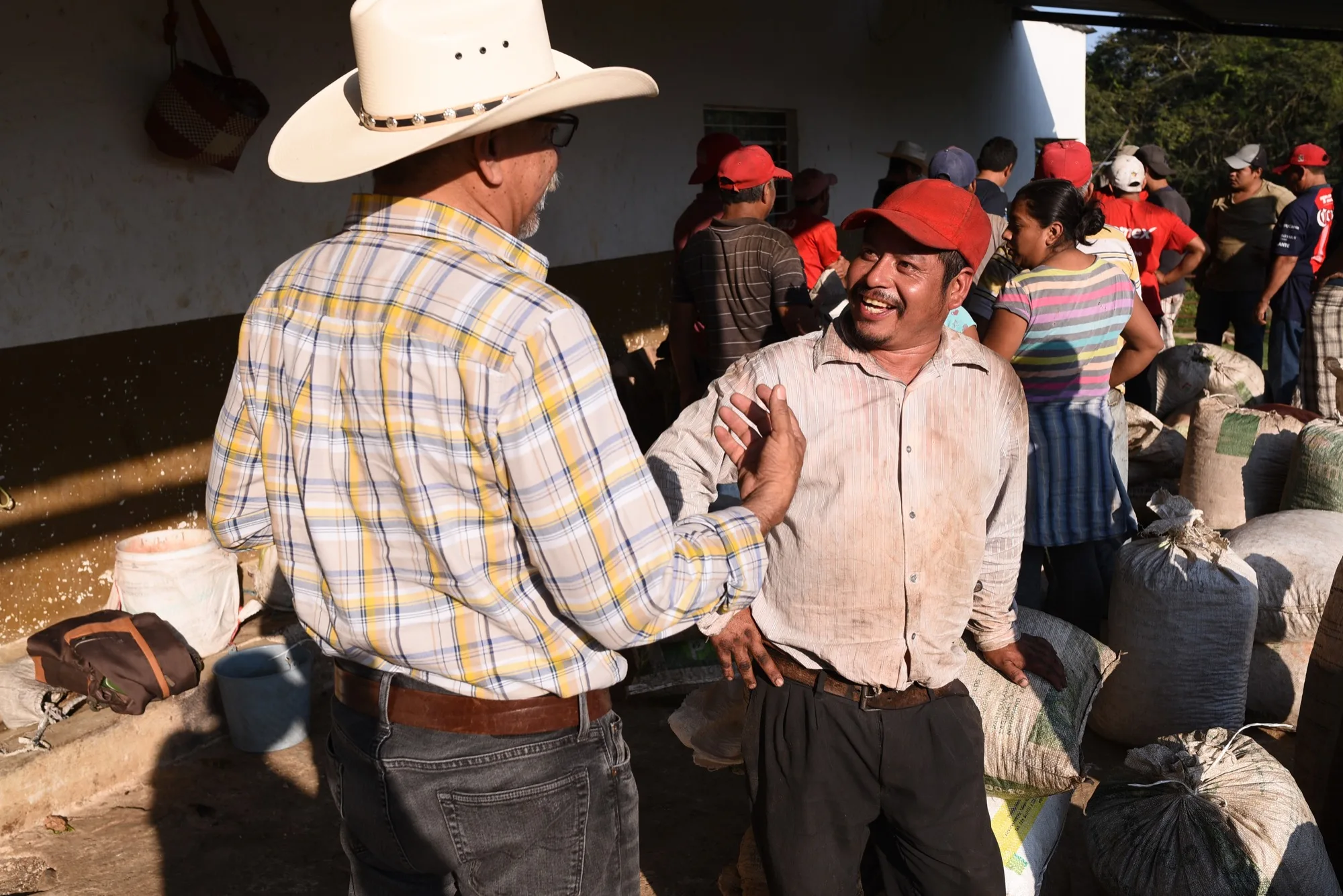 Comunidad de productores de café en la finca de Cosautlán de Carvajal